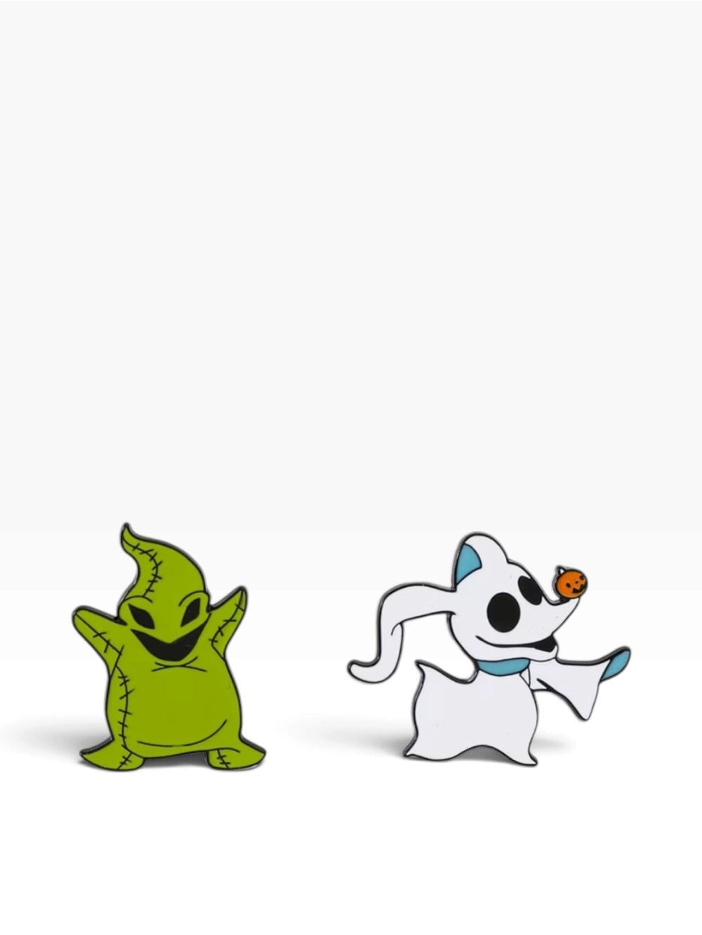 Nightmare Before Christmas Adult Enamel Metal Pins set of 2- Oogie Boogie & Zero